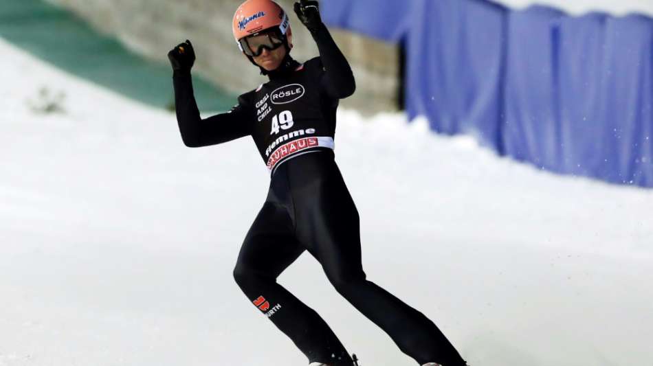 Skispringen: Geiger zur Halbzeit Zweiter hinter Kraft
