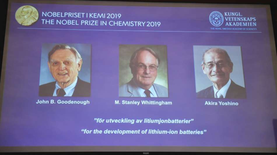 Chemie-Nobelpreis an drei Forscher für Entwicklung von Lithium-Ionen-Batterien
