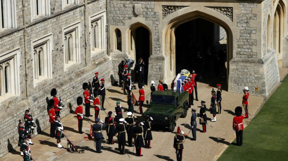 Beginn des Trauerzugs für Prinz Philip