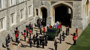 Beginn des Trauerzugs für Prinz Philip