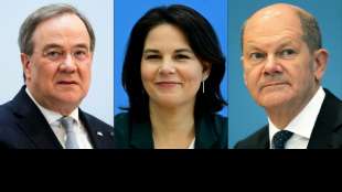 Scholz, Laschet und Baerbock diskutieren bei DGB-Veranstaltung