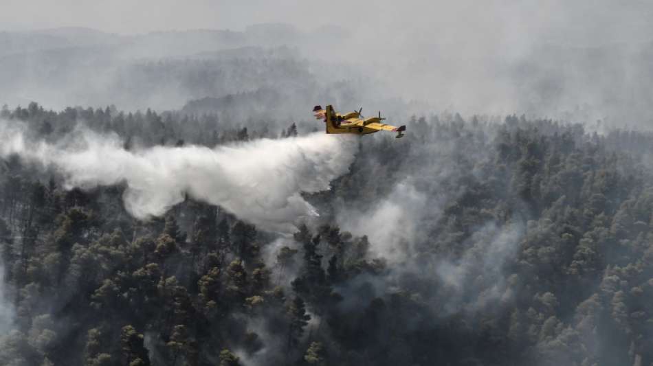 Feuerwehrleute auf Euböa kämpfen mit Hilfe aus EU-
Ländern weiter gegen Waldbrand