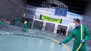 Greenpeace-Protest gegen EU-Agrarreform vor Europaparlament