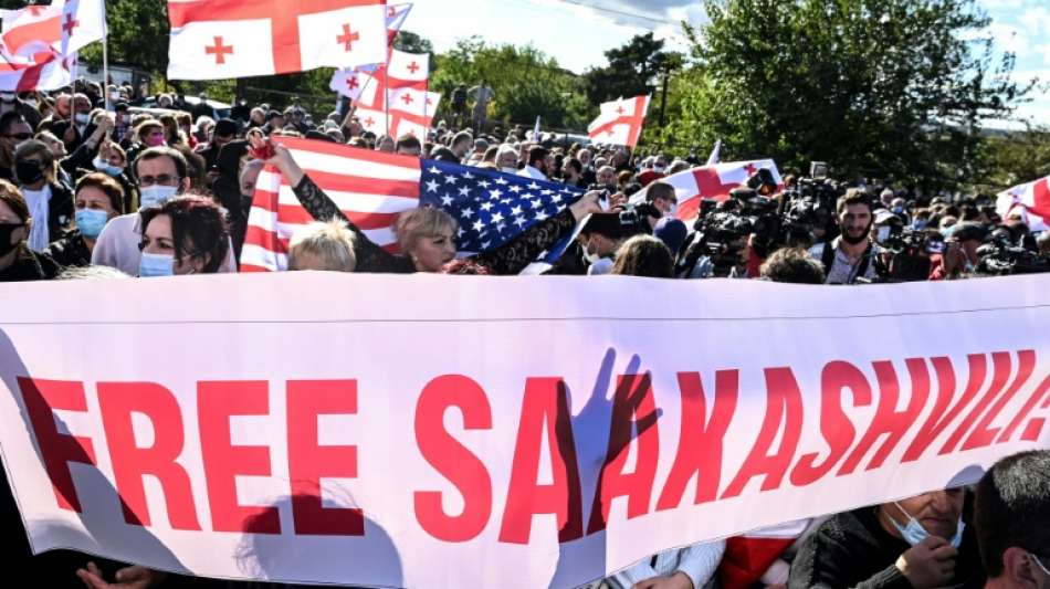 Tausende Demonstranten fordern Freilassung von Georgiens Ex-Pr&auml;sident Saakaschwili