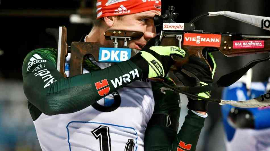 Biathlon-Staffel bei Sieg von Norwegen Zweiter