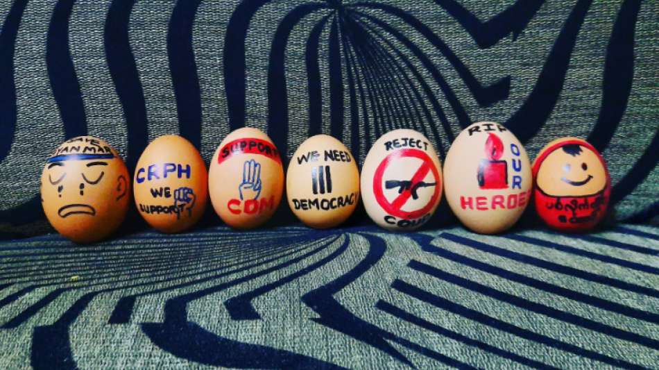 Mit Ostereiern gegen die Junta in Myanmar