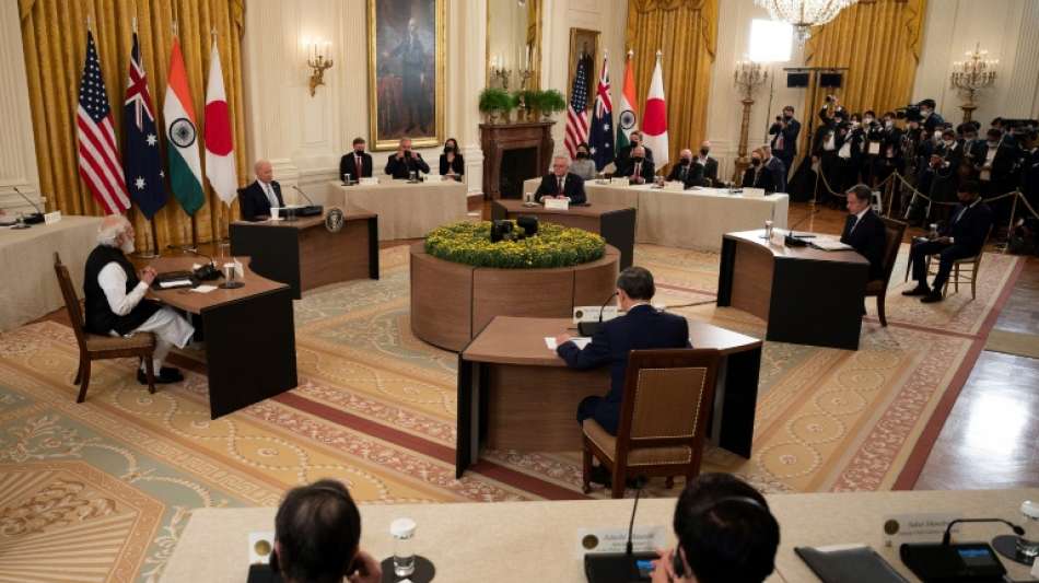 Biden empf&auml;ngt Regierungschefs Australiens, Indiens und Japans im Wei&szlig;en Haus