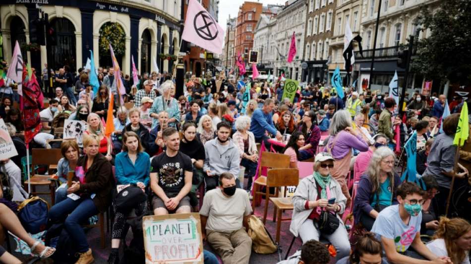 Klima-Aktivisten von Extinction Rebellion starten in London neue Proteste