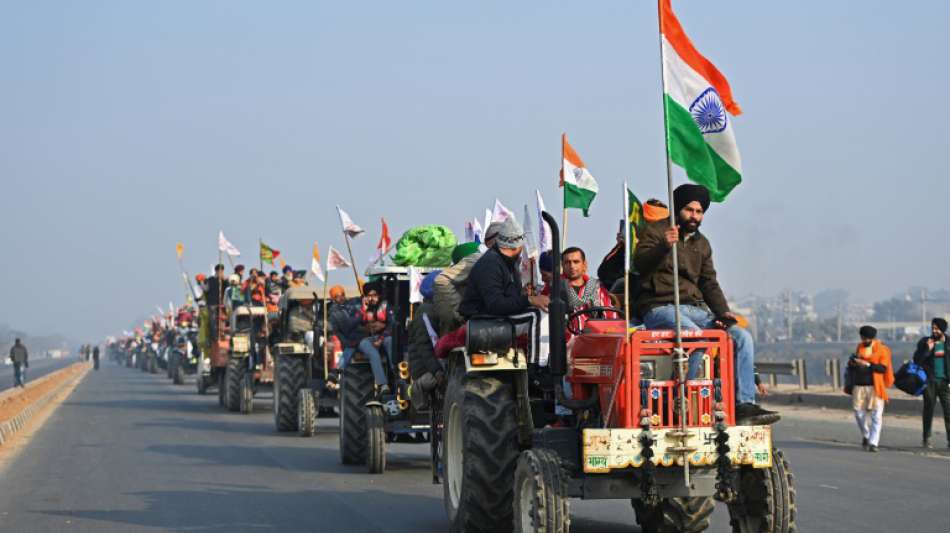 Bauernprotest &uuml;berschattet Milit&auml;rparade an Indiens Nationalfeiertag