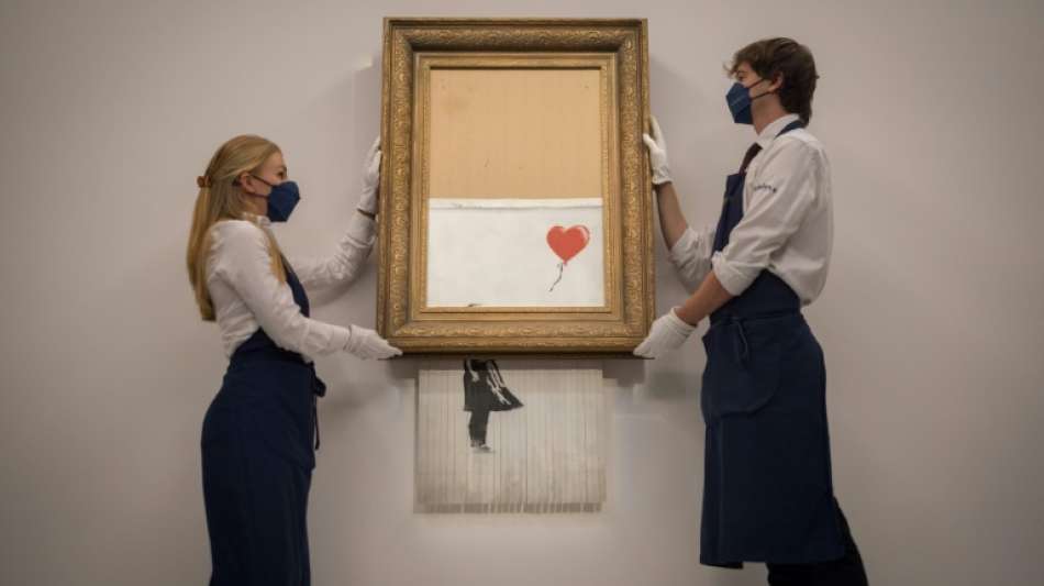 Halb geschreddertes Banksy-Werk f&uuml;r Rekordsumme versteigert