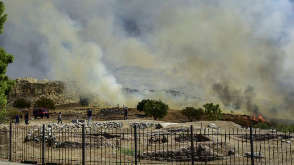 Ruinen von Mykene vor Zerstörung durch Waldbrand bewahrt
