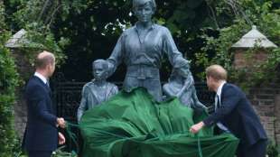 William und Harry enth&uuml;llen Statue ihrer verstorbenen Mutter Diana