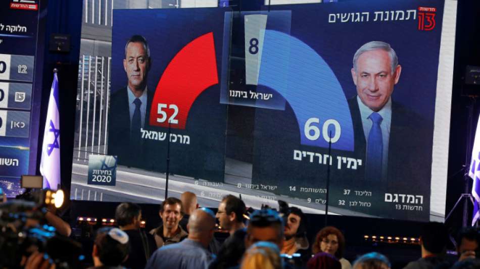 Prognosen: Netanjahu bei Parlamentswahl in Israel vor Gantz