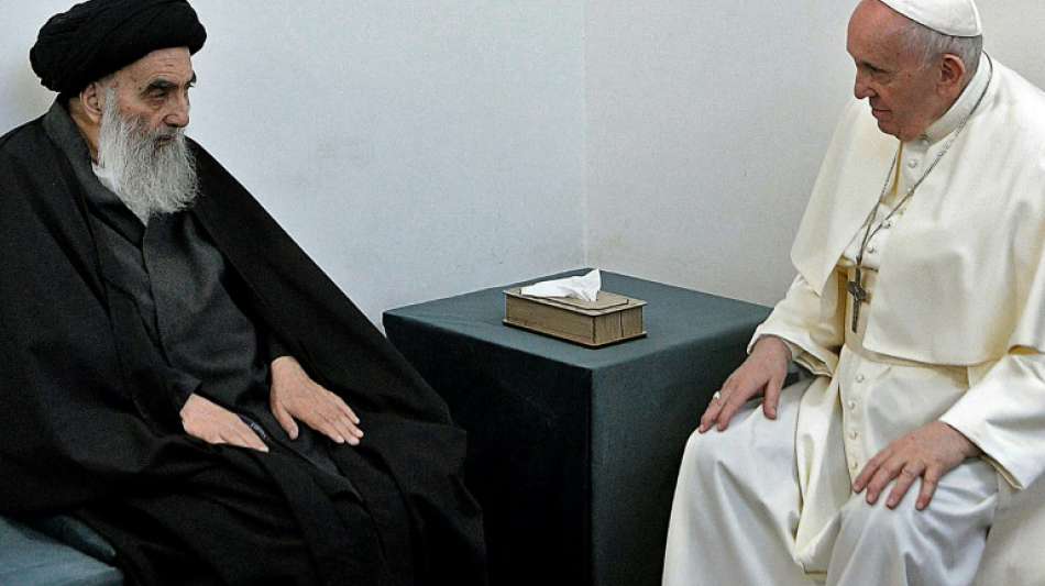 Papst Franziskus im irakischen Nadschaf von Schiitenf&uuml;hrer empfangen