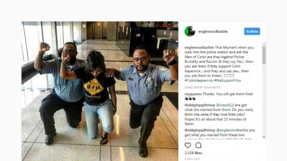 USA: Polizisten in Chicago beteiligen sich an "Knie"-Protest