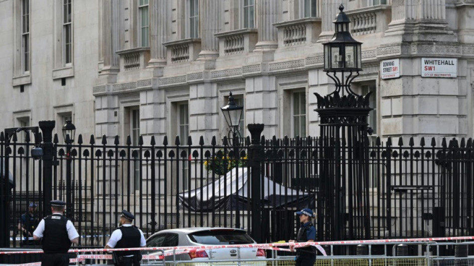 Auto fährt in Absperrung an Londoner Downing Street