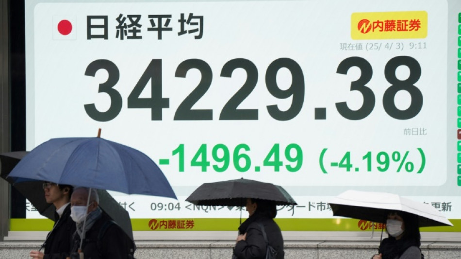 Les march&eacute;s asiatiques secou&eacute;s par l'offensive douani&egrave;re de Trump 