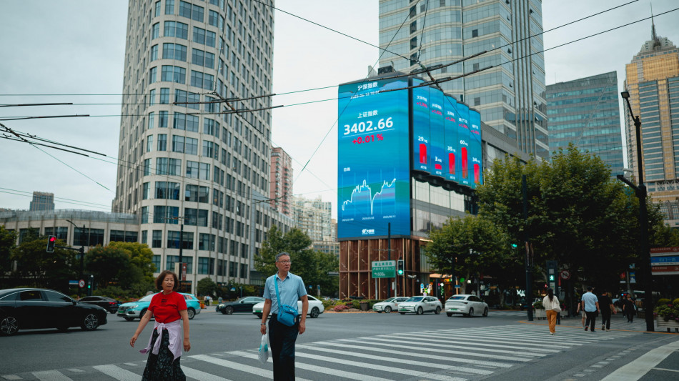 Borsa: Shanghai apre a -0,05%, Shenzhen a -0,16%