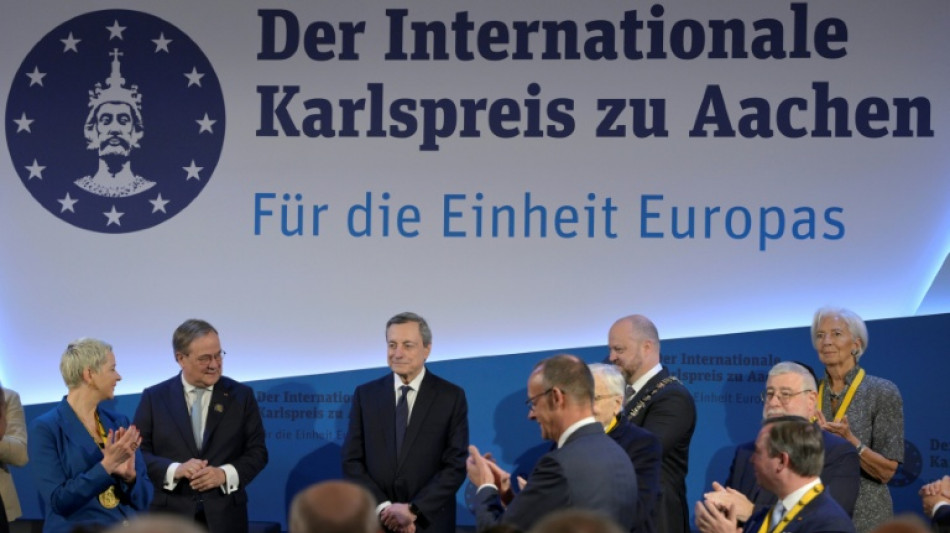  Fr&uuml;herer EZB-Chef Draghi mit Aachener Karlspreis ausgezeichnet 