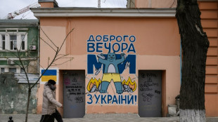 Grafiteros ucranianos retratan la guerra con "gatos patriotas" en Odesa