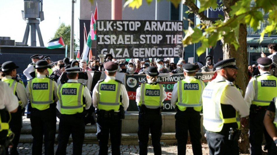 Hunderte pro-pal&auml;stinensische Demonstranten bei britischer R&uuml;stungsmesse