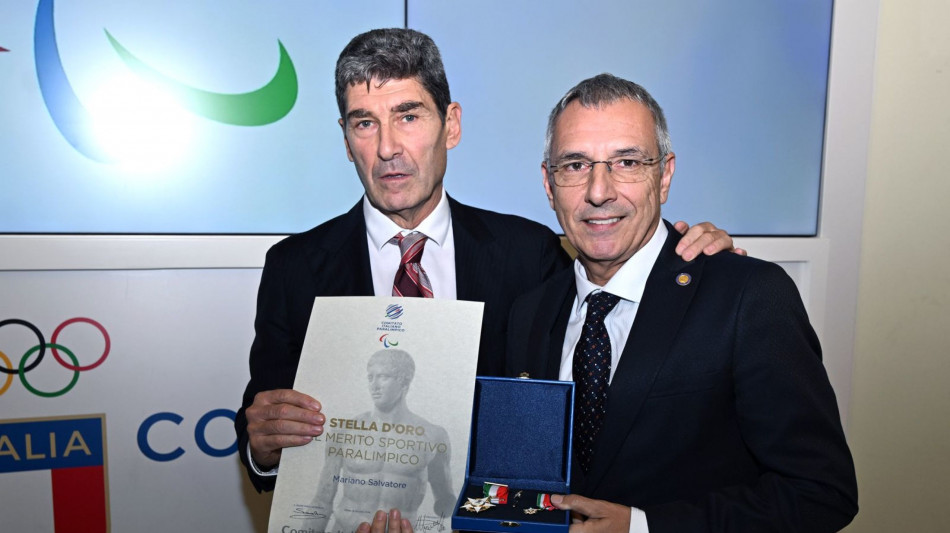  Paralimpici: stella d'oro al merito sportivo al presidente Fispes Mariano Salvatore 