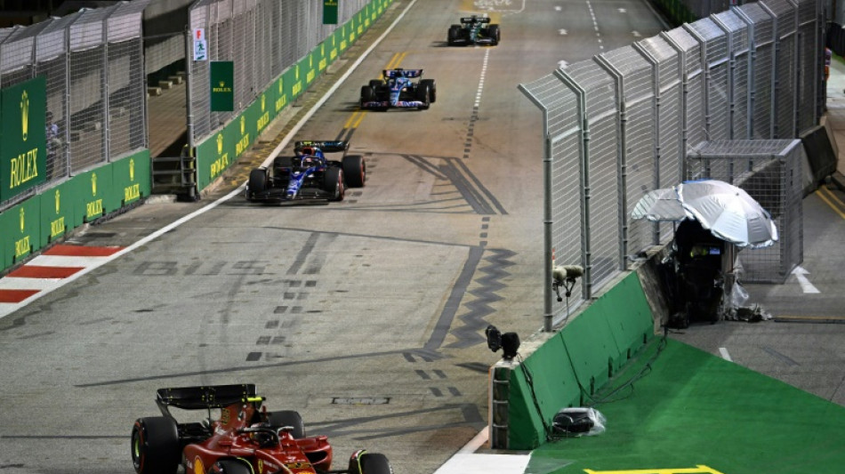 Sainz leads Ferrari one-two as Verstappen struggles in Singapore
