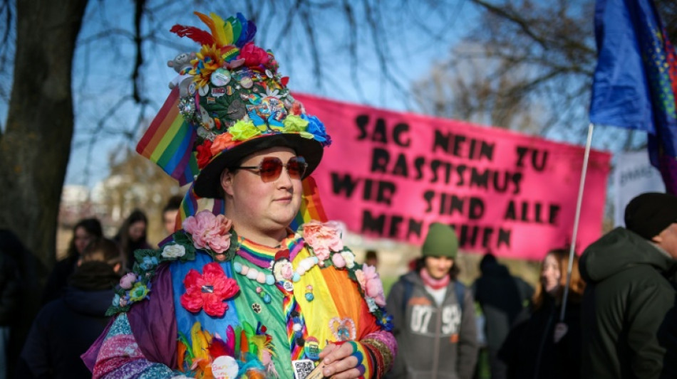  Vor Wahlen: Hunderte protestieren in Magdeburg anl&auml;sslich des AfD-Landesparteitags 