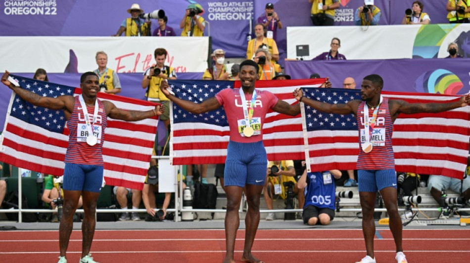 Mondiaux d'athlétisme: Kerley roi du 100 m, triplé américain à domicile