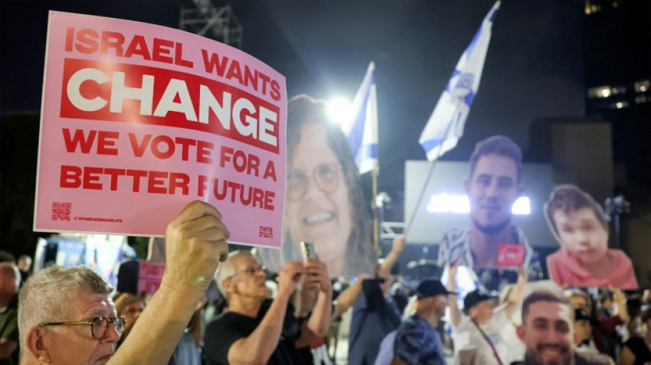  Demonstration gegen Netanjahu in Tel Aviv drei Tage vor Parlamentswahl 