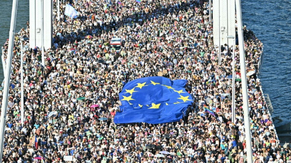 Miles de personas desaf&iacute;an la prohibici&oacute;n de Orban en una Marcha del Orgullo con afluencia r&eacute;cord en Budapest