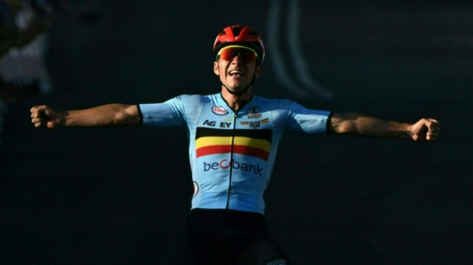Belgium's Evenepoel goes solo to win road race world title
