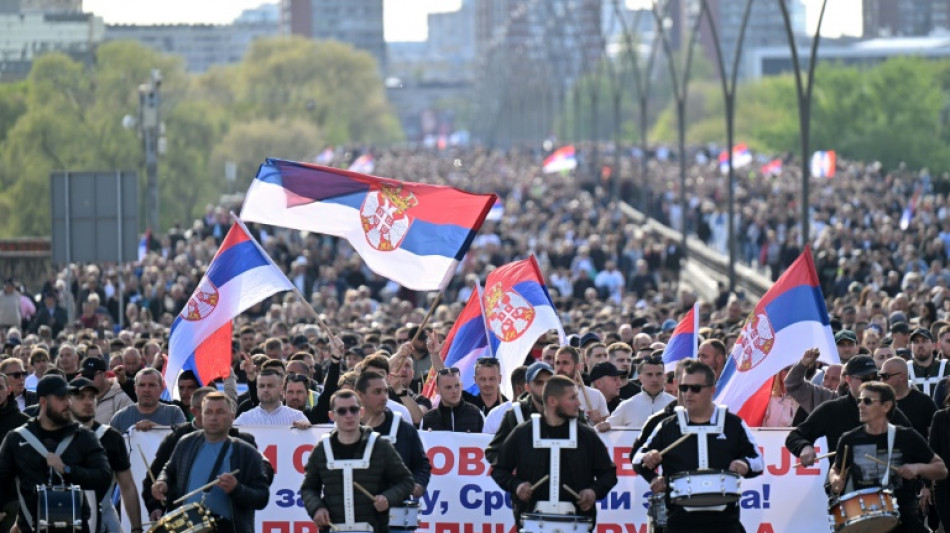 Serbian president holds nationalist counter-rally