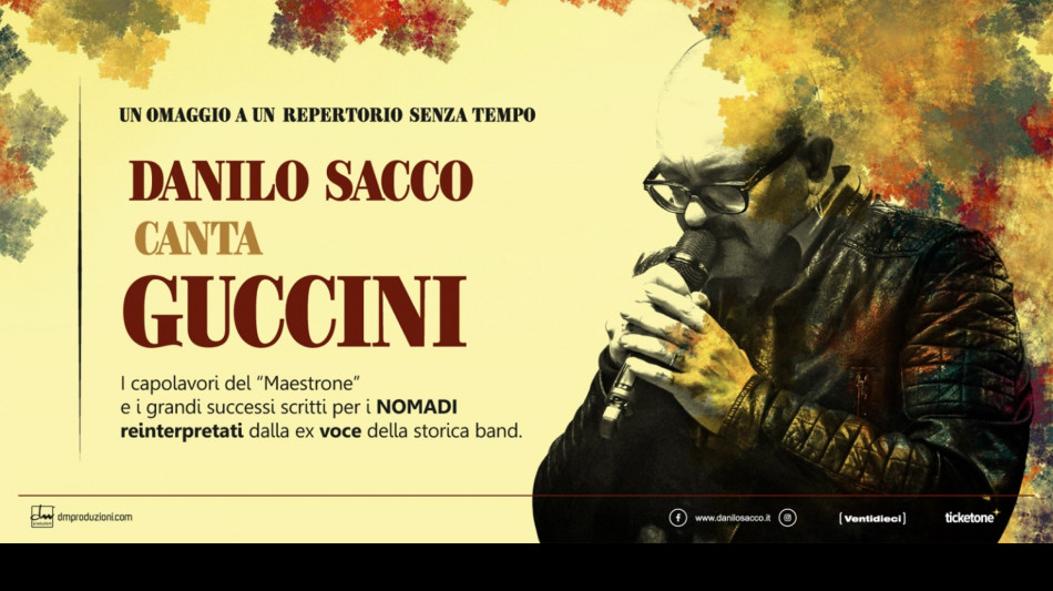  Danilo Sacco canta Guccini, parte da Milano a gennaio il tour nei teatri 