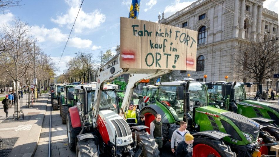  Tractors roll through Vienna as farmers protest 
