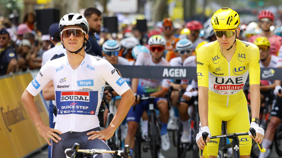 Tour: Evenepoel vince 5/a tappa, Pogacar &egrave; nuova maglia gialla