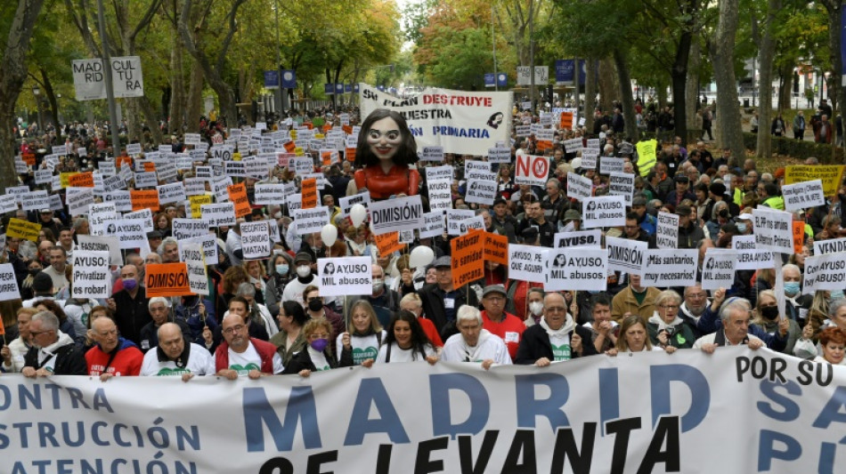 Manifestation massive à Madrid pour défendre le système de santé public régional