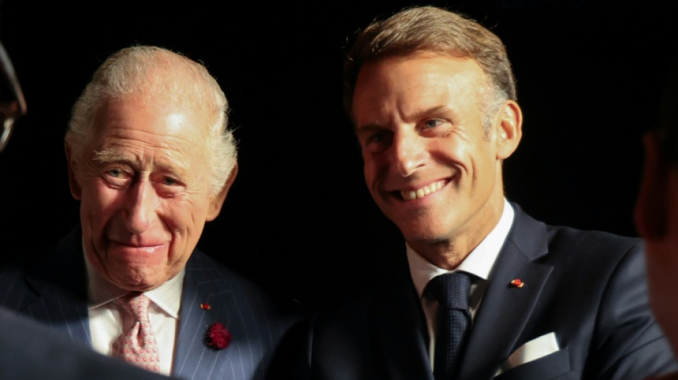  Macron, King Charles hail UK-France ties after viewing Bayeux Tapestry 