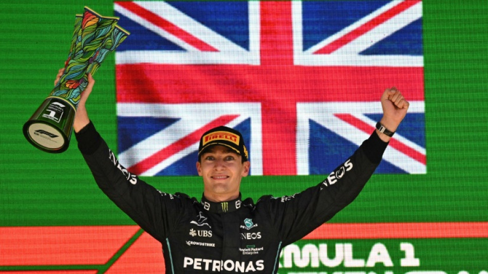 Russell wins first grand prix in Brazil, Hamilton second