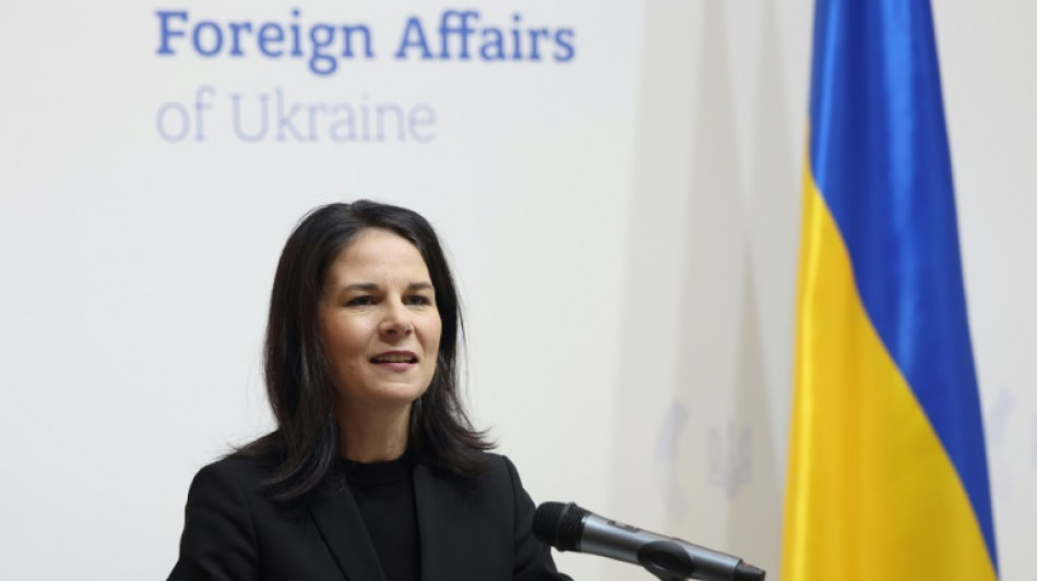 Bundesau&szlig;enministerin Baerbock zu Besuch in Kiew eingetroffen