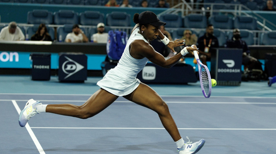  Tennis: a Miami Gauff in semifinale, affrontera' Muchova 