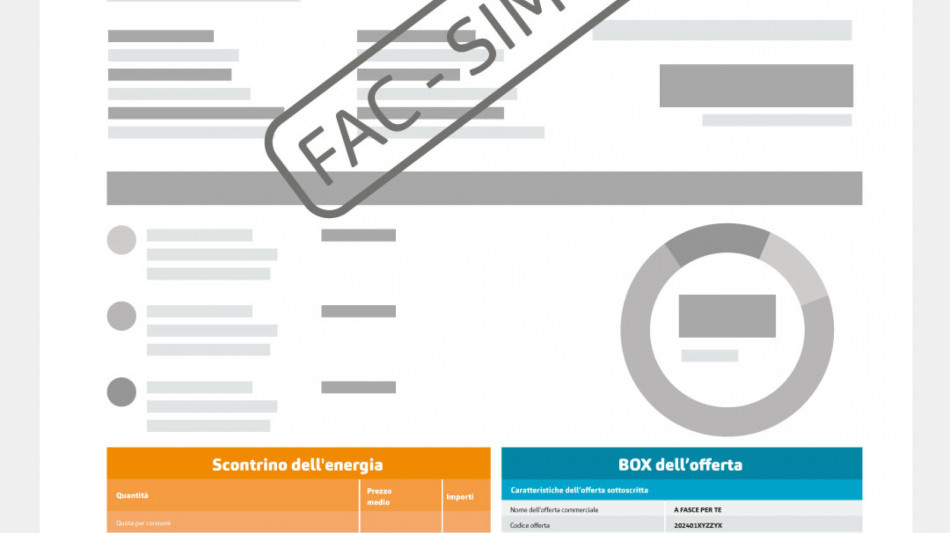 Arera, 'da domani la bolletta di luce e gas sar&agrave; pi&ugrave; chiara'