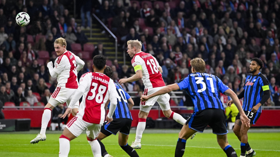  Conference League: l'Ajax passa due volte nel finale, Atalanta ko 