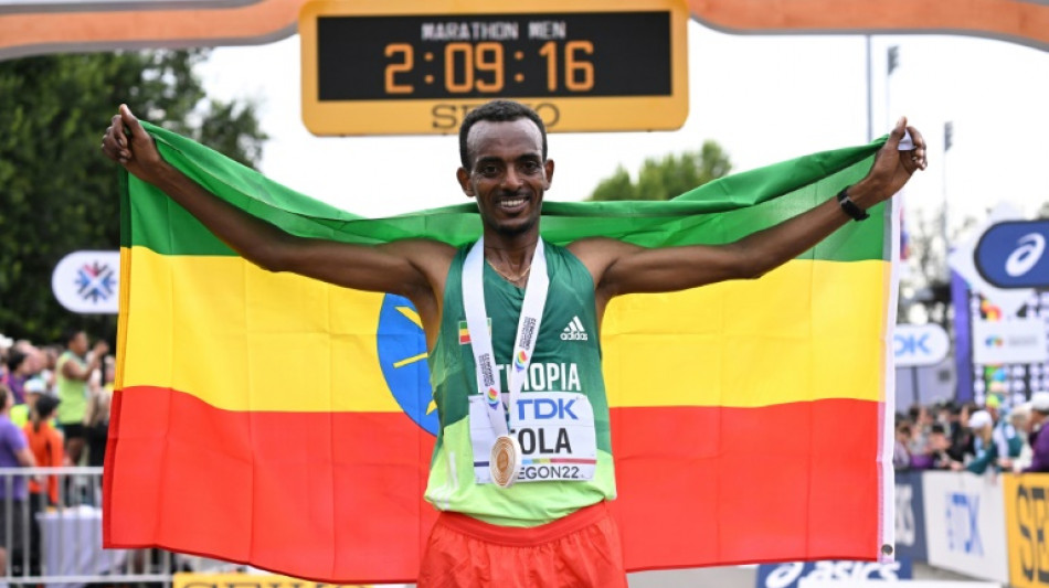 Ethiopia's Tola wins world men's marathon