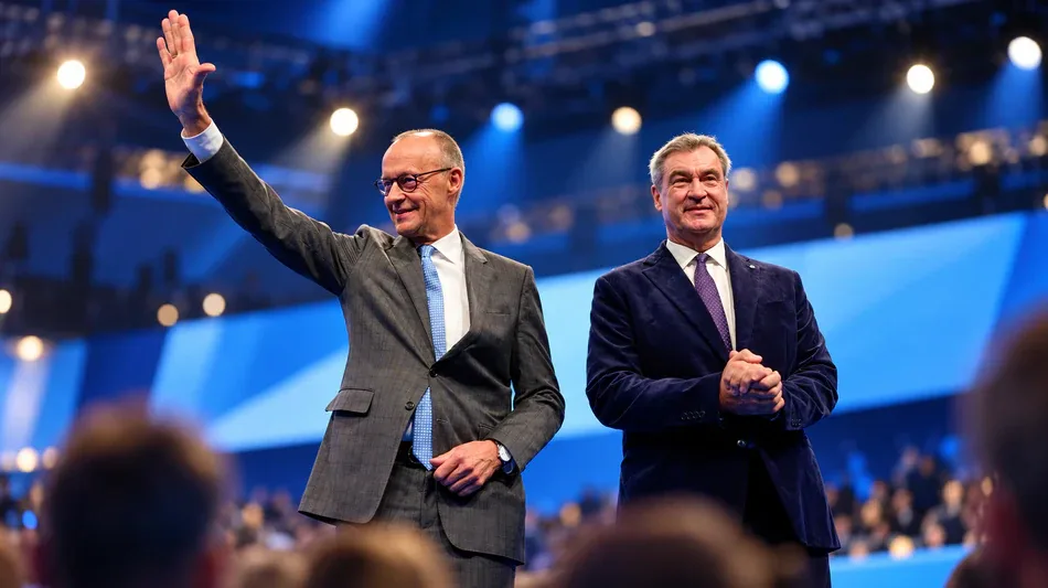  Merz wirbt bei CSU f&uuml;r Geschlossenheit und eine Bundespr&auml;sidentin 