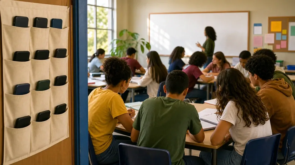  Restri&ccedil;&atilde;o a celulares alcan&ccedil;a 92% das escolas e gestores relatam mais aten&ccedil;&atilde;o 