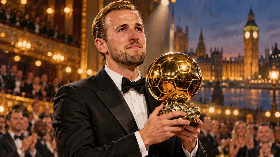  Harry Kane feiert seinen ersten Ballon d&rsquo;Or 