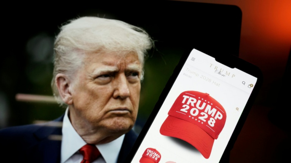 'Trump 2028' merch for sale on US president's store