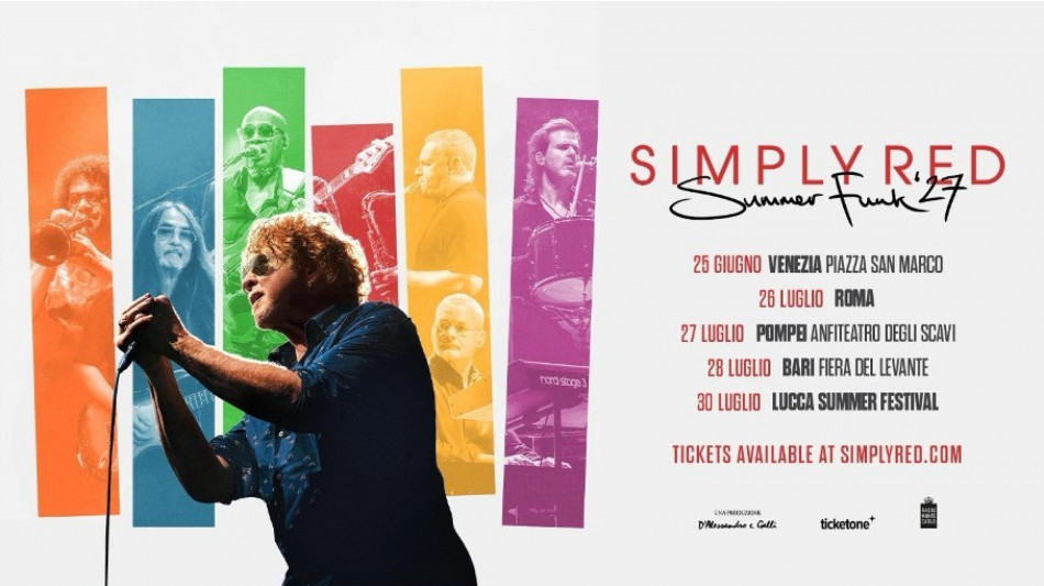  Simply Red, cinque date in Italia per il tour Summer Funk '27 