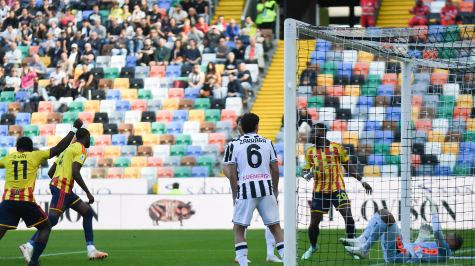 Un super Lecce schianta l'Udinese, 3-0 esterno e Runjaic a rischio 
